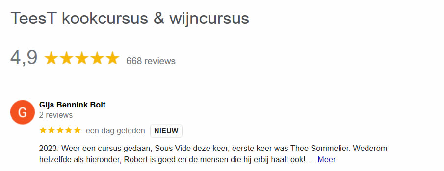 Sous vide cursus google review